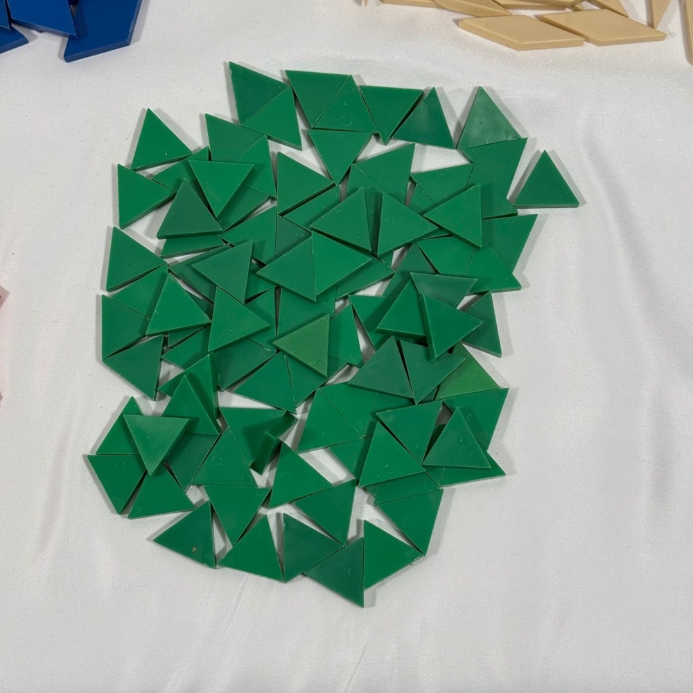 405 Geometric Pattern Blocks‎ Multicolor Shapes Tangram Classroom For Math - Picture 5 of 11